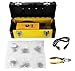 VOTOER Plastic Bumper Repair Kit Hot Stapler Welder Staple Gun Plastic Stapler Welding Machine Kit, with Carry Box and Snips, Yellow 20W