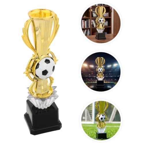 LABRIMP Soccer League Trophy Cup Plastic Football Striker Award for Team Tournament Winner Realistic Soccer Memorabilia for Sports Competition Ceremony