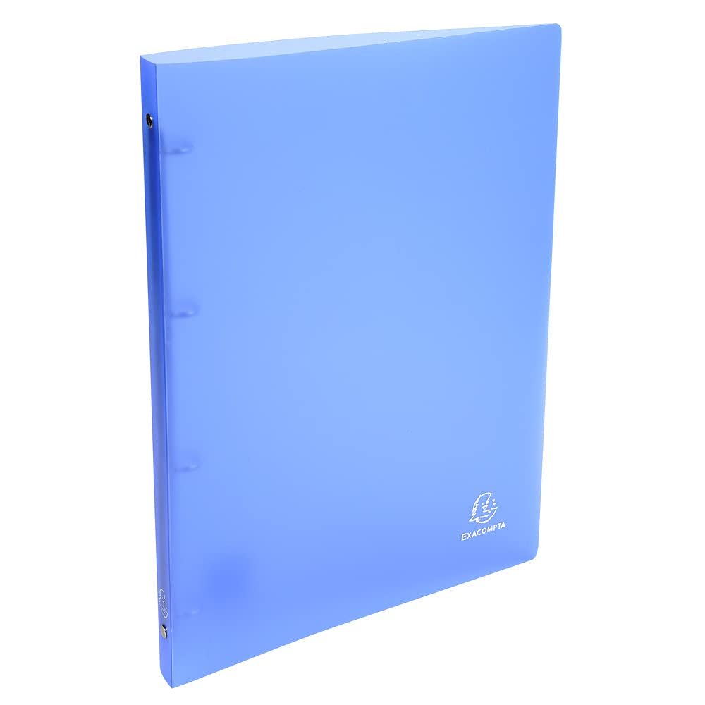 Exacompta - Réf. 51169E - Carton de 20 classeurs souples PP translucide Chromaline - 4 anneaux ronds diam.15 mm - Dos 20 mm - Dimensions extérieures : 32 x 25 cm - Format à classer A4 - Assorties