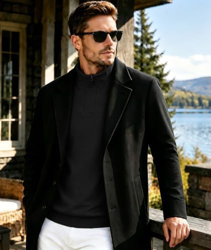 ZITY Mens Quarter Zip Pullover Sweatshirts Fleece – Fall and winter layer