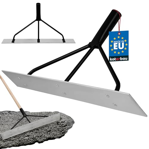 KOTARBAU Betonverteiler - Betonglätter - Beton Abzieher - Maurerwerkzeug - aus Stahl - 62 5 x 9 cm - Abstreifleiste - Betonverteiler - ohne Stiel