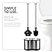 ToiletTree Products Modern Deluxe Freestanding Toilet Brush and Plunger Combo (Stainless Steel, Brush and Plunger Combo Set 4.5” x 9.75” x 18.5
