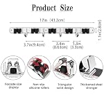 AceMining Broom Holder Wall Mount, 5 Racks 4 Hooks Heavy Duty Mop Organizer - Image 2