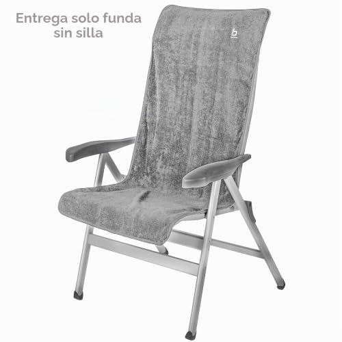Bo-Camp Toalla para Silla M Universal en tejido de rizo gris 3