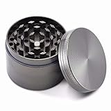 Herb Grinder 2 Inch 4 Pieces Zinc Alloy Spice Grinder- Ancient silver Color
