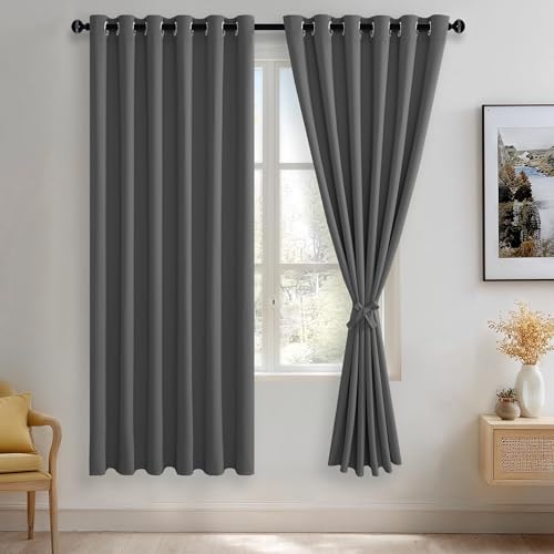 JIUZHEN Blackout Curtains for Bedroom Living Room 70 x 72 Inches Long