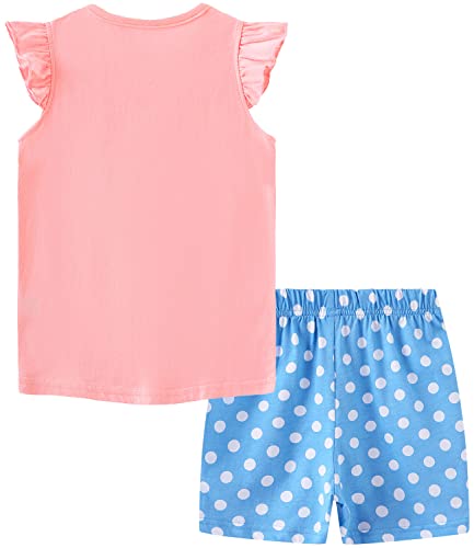 Bumeex Toddler Girls Summer Outfit Cotton Top and Shorts Clothing Set2