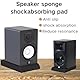 ANGEEK 2PCS 16x22x3.6cm Speaker Sound Insulation Mat Soundproofing Mat Acoustic Foam Board Sponge Sound Absorbing Pad Sound Reinforcement Cushion