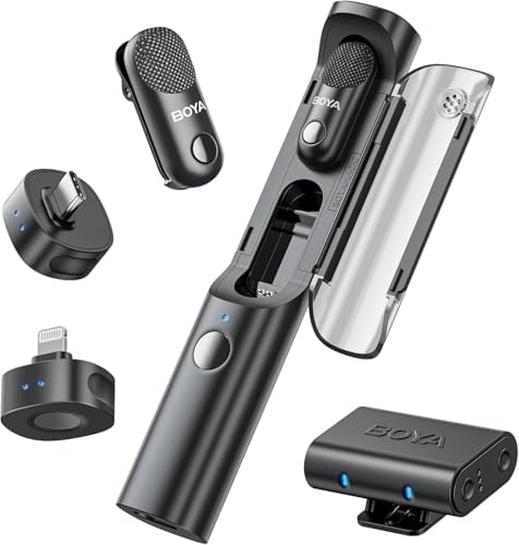 BOYA Magic 02 Microfone de Lapela Sem Fio para iPhone/Android/PC/...