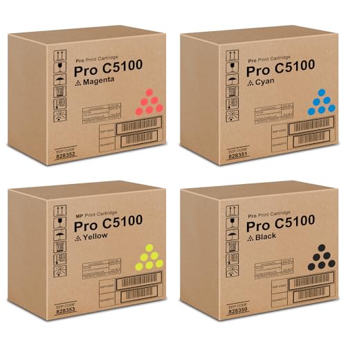 Toner C5100 RICOH Pro C5100S C5110S pack de 4 cartouches reconditionnées 828350