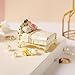 Furuida Cat Bed Shape Trinket Box Hand-Painted Small Jewelry Boxes Enamel Wedding Favor for Women