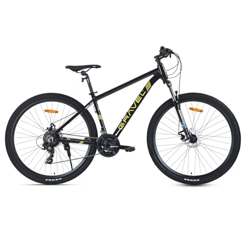 GRAVEL | Mountain Bike Everest MTB - Rodada 29 | Talla S 15" y Negro | Nuevo Modelo 2025 | Bicicleta de Montaña con Diseño Aerodinámico, 21 Velocidades Shimano y Frenos de Disco