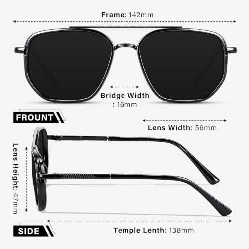 KUGUAOK Polarized Aviator Sunglasses for Women Men Fashion UV Protection Tangle Free Sun Glasses Vintage Trendy Shades - image 5