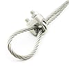 Luomorgo M2 1/16 Wire Rope Cable Clip Clamp 304 Stainless Steel Saddle Clamp Cable 12PCS