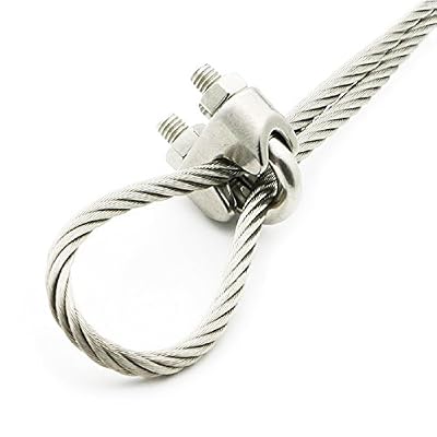Luomorgo M2 1/16 Wire Rope Cable Clip Clamp 304 Stainless Steel Saddle Clamp Cable 12PCS