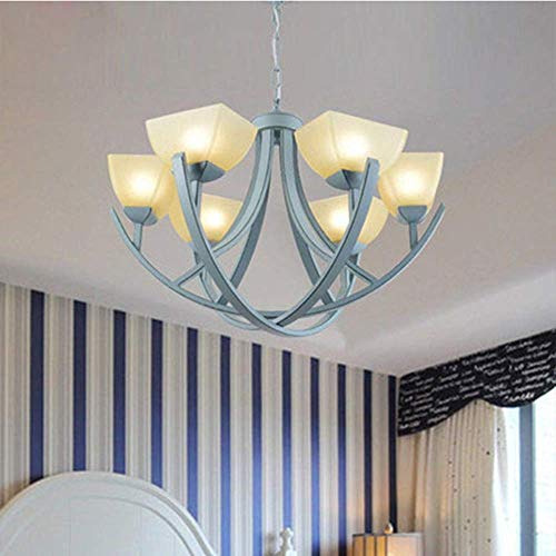 Lustre bleu créatif style Méditerranée en éclairage LED pour intérieur raffiné