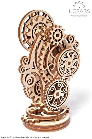 Miniatura 9 de UGEARS Reloj Steampunk 3D rompecabezas de madera para adultos  Kits de modelo de madera para adultos, kit mecánico de construir un reloj, relojes de