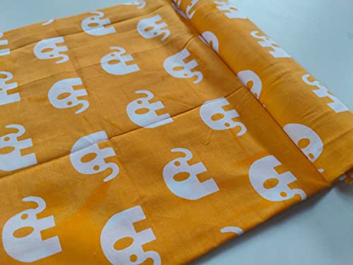 Image of Floral Printed Cotton Fabric Cloth Hand Block Print Fabric Women Material Running Jaipuri Hand Block Printed Women Dress Material Kurtis Natural 44 inch Inches Width 2.5 Meter (Pattern 19)