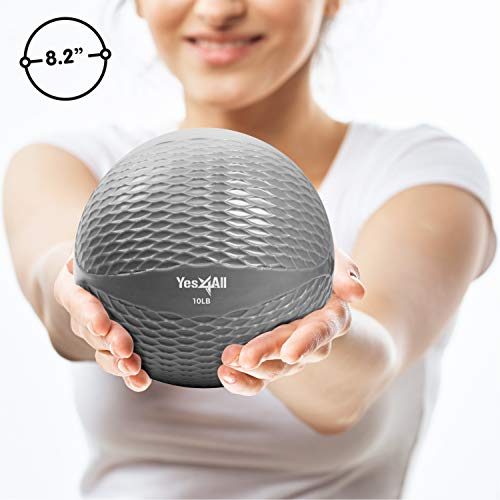 Image of Yes4All Weighted Toning Balls for Exercise, Soft Medicine Balls for Exercise, Pilates, Yoga, Balance, Flexibility, 2-10lbs