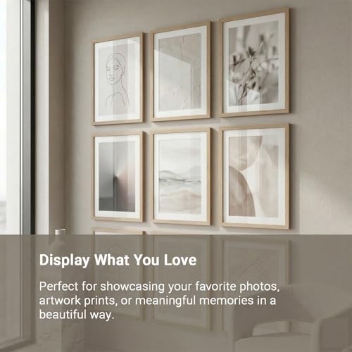 Image of HOTHOUSE Wooden Photo Frame for Wall Decor | Aesthetic Frame for Living Room & Office | Certificate Frame A4 Size | Photo Frame for Home Decoration | Set of 9 (BROWN, Pack of 9)