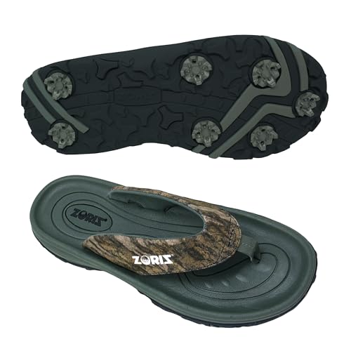 ZORIZ Mossy Oak Golf Sandals for Women and Men, Thong Flip Flops With Removable Spikes, Golf Footwear With Deeper Heel Cup and Higher Sidewalls for Comfort2