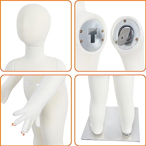SHAREWIN Manequim Infantil Em Forma De Vestido Infantil, Manequim De Corpo Inteiro Flexível De Espum