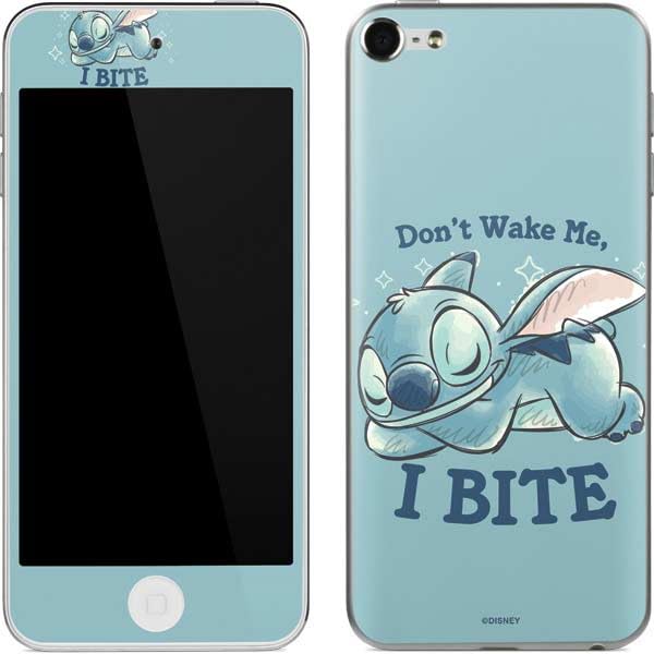 Skinit Decal MP3 Player Skin Compatible with iPod Touch (6th Gen 2015) - Officially Licensed Disney Lilo and Stitch Dont Wake Me I Bite Design