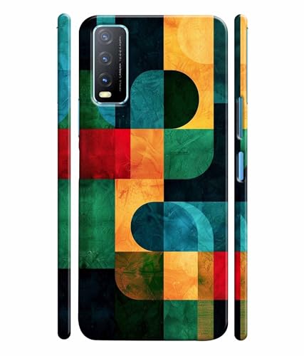 Image of Pattern Colorful Printed Hard Back Case Cover & Compatible for Vivo Y20 / Vivo Y20i (Multicolor) - D1812