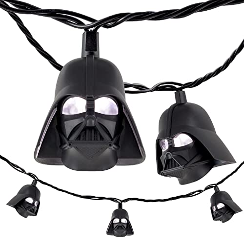 Image of STAR WARS Darth Vader String Light, 5000K Cool White, 10 LED Lights, Indoor/Outdoor, Collector's Edition, Ideal for Kid's Bedroom, Christmas Gift, 10 Feet, 60884