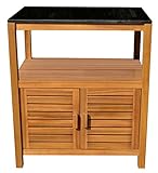 Marca: Tarrington House Tarrington House Armario con 2 puertas, madera - acero - granito, 52 x 75 x 87 cm, marrón