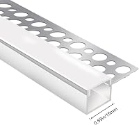 LEDLightsWorld Profil LED din Aluminiu pentru Bandă LED de 13 mm, 4 buc, 1 m, cu Difuzor Alb Mat, Profil pentru Montaj în Gips-carton pe Perete și Tavan 2