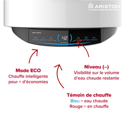 Chauffe eau électrique Ariston ABYLEOS EXPERT WIFI 150 litres Vertical Mural Flexibilité Énergétique Stéatite - vue 9
