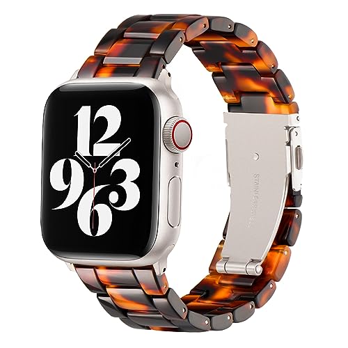Image of Bestig Resin Band Compatible with Apple Watch Bands for Women 49mm 46mm 45mm 44mm 42mm(Series 1 2 3), Lightweight Waterproof Strap for iWatch Series 11 10 9 8 7 6 5 4 3 2 1 SE Ultra Men