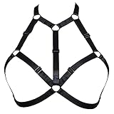 Harness Bra,Jelinda Women Sexy Lingerie Rings Crop Top Strappy Bra (1)