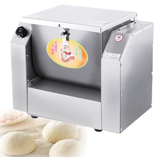 ylpddmm Amasadora Comercial de Acero Inoxidable para Pizza, Amasadora de Pan para Repostería con Capacidad de 3, 5, 7 y 8,5 kg, para escuelas, panaderías, restaurantes y pizzerías,7KG