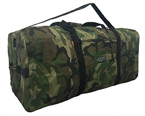 Heavy Duty Cargo Duffel Large Sport Gear Drum Set Equipment Hardware Travel Bag Rooftop Rack Bag (42" X 20" X 20", Camouflage) #TOP1