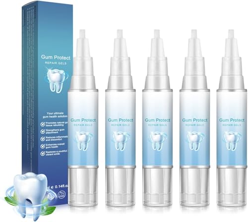 hommova 5 Pcs 2025 Mullein Gum Repair Gel, Teeth Repair Gel for Revitalizes Gums and Whitens Teeth