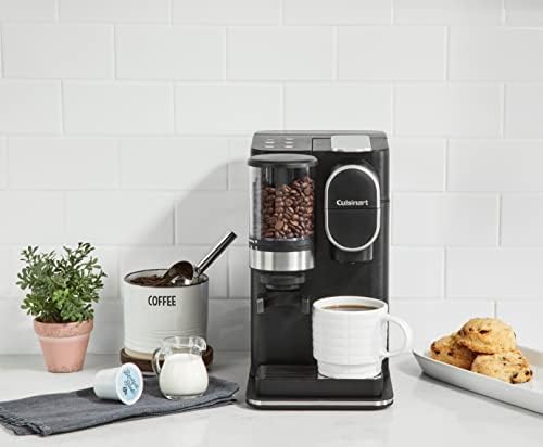 Cuisinart Single Serve Coffee Maker + Coffee Grinder, 48-Ounce Removable Reservoir, Black DGB-2