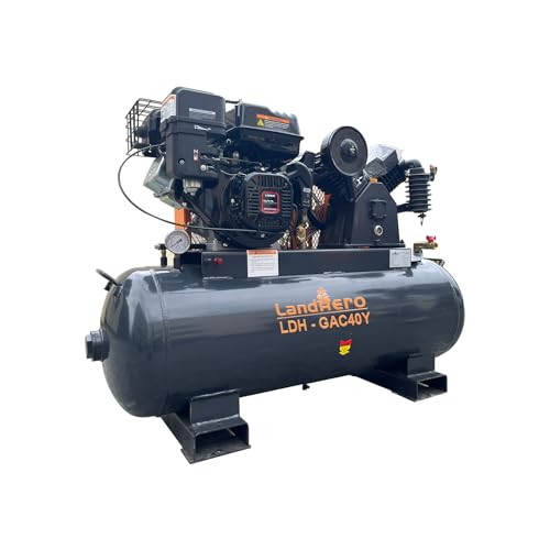 40 Gallon Air Compressor - 15HP Gasoline Engine, 175 psi