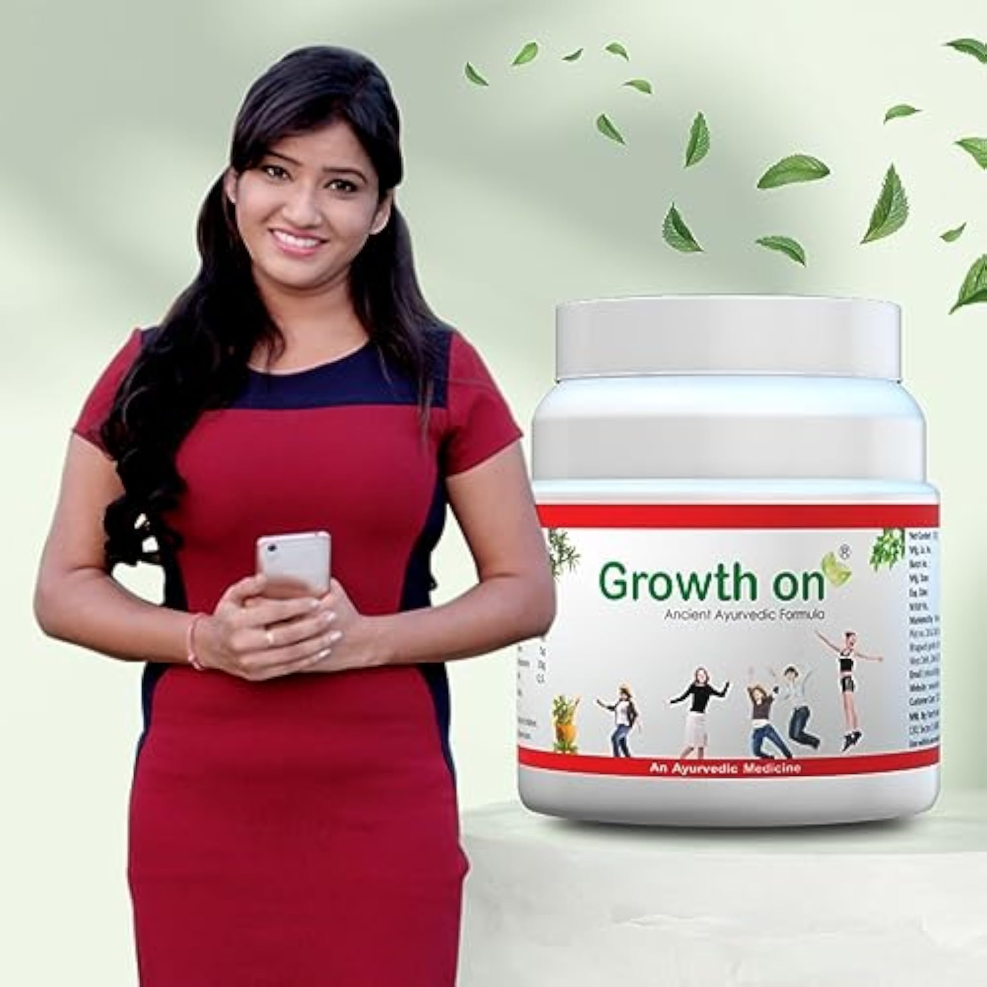 GrowthOn Powder Ayurvedic Height Growth Formula, 200g Pack