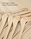 SONGMICS Kleiderbügel Holz, 12er Set Bügel, Holzbügel, Einkerbungen im Schulterbereich, Hosensteg, Hosenbügel, 360° drehbarer Haken, für Jacken Hemden Mäntel, naturbeige CRW010N12