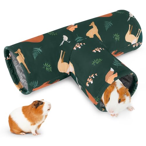 Hedgeink Meerschweinchen Tunnel – Kaninchen Zubehör aus Canvas, Waschbarer Kuscheltunnel für Hamster, Ratten & Frettchen – Faltbarer Spieltunnel & Versteck für Kleintiere