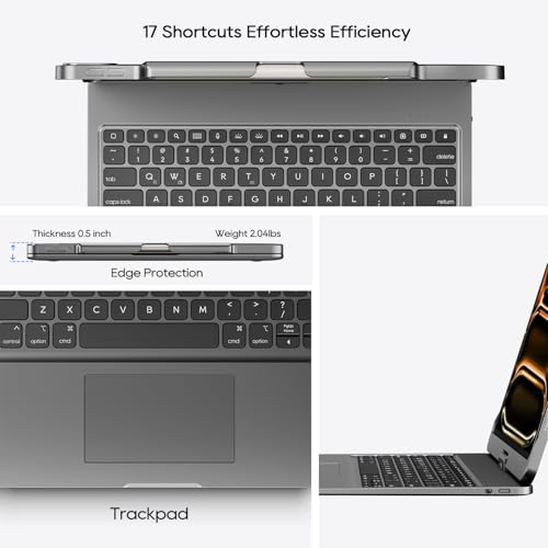 Funda para iPad Air 2025 de 13 pulgadas con teclado para estudiar en cafeterías y oficinas 4