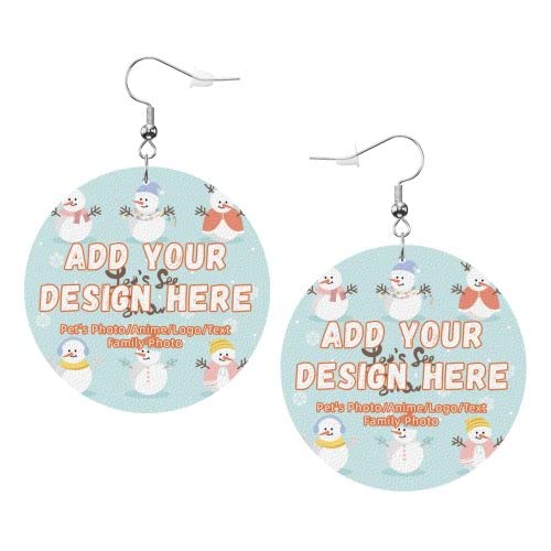 Custom Earring Custom Earring for Women Add Your Text/Photo As Anniversary Wedding Christmas Birthday Gift