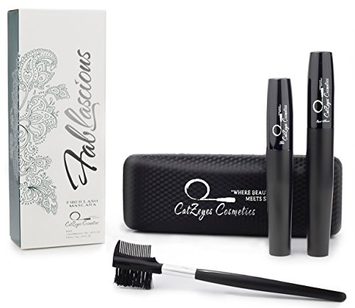 3D Fiber Lash Mascara - Highest Quality for Sensitive Eyes - Jet Black Lengthening Volumizing 3D Mascara by CatZeyes Cosmetics