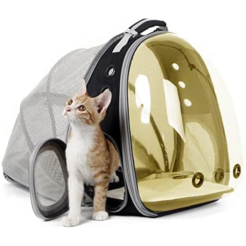 Expandable Cat Backpack Carrier, Fit up to 12 lbs, Space Capsule Astronaut Polarized Tinted Bubble Window Pet Backpack for Cat and Small Puppy Cover