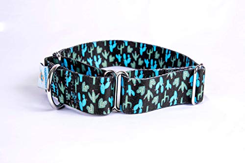 Martingale Dog Collar Cactus with Six Foot Leash Medium