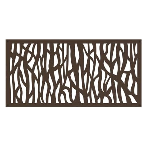 Barrette Outdoor Living 73055918 2 x 4 ft. Sprig Umber Decorative Screen Panel Cover