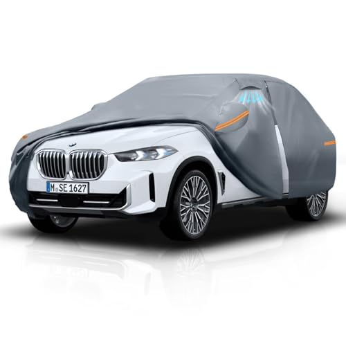 Waterproof BMW X3(2003-2026) Car Cover with Breathable Vents, [2026 Upgrade] Premium Covers with Cotton Liner and Zipper Door, Sun Rain Snow Dust Uv Protection.(Gift with Towel)