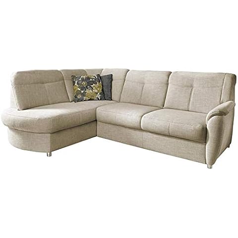 CAVADORE Schlafsofa Sunuma mit Ottomanen links Cover